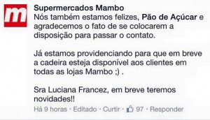 Confirmação dos Supermercados Mambo