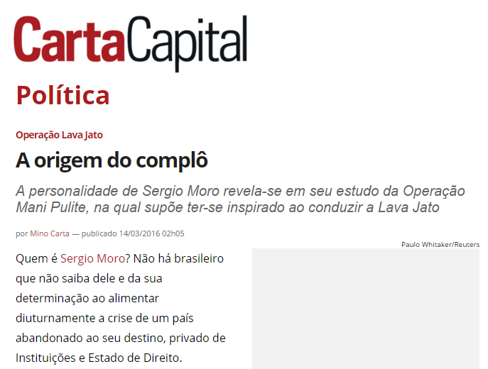 Como bom serviçal de Lula, Mino Carta obedeceu a ordem no dia seguinte
