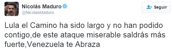 Maduro defende o "irmão" de socialismo, Lula