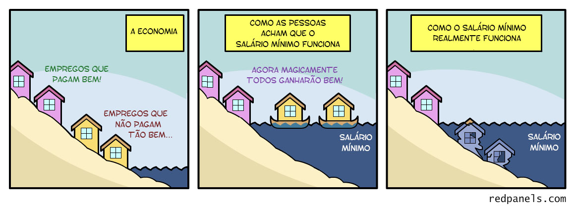 Quando o piso salarial sobe não existem barcos mágicos para socorrer os mais desamparados.