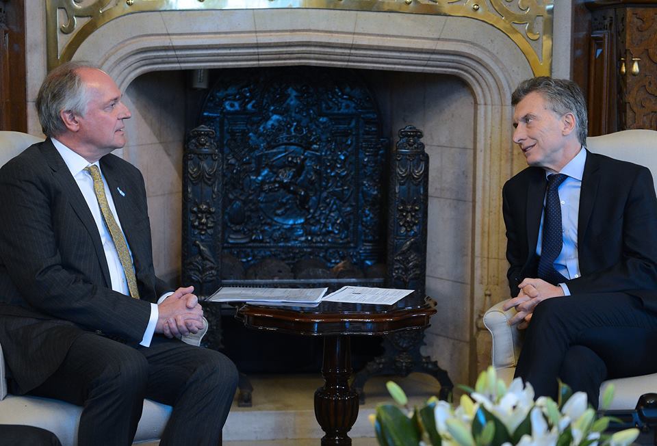 Paul Polman, CEO da Unilever, se reúne com Maurício Macri para anunciar novos investimentos na Argentina