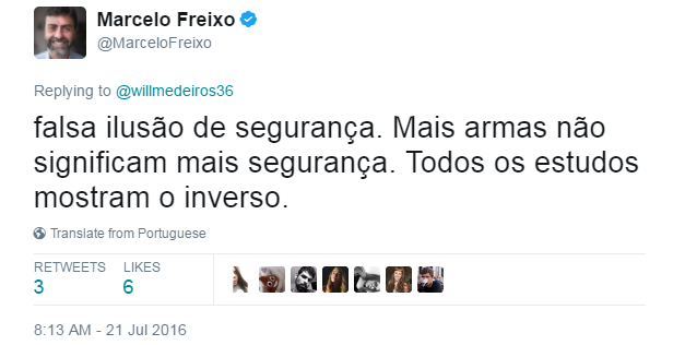 Marcelo Freixo: "mais armas não significam mais segurança" enquanto possui 10 seguranças armados