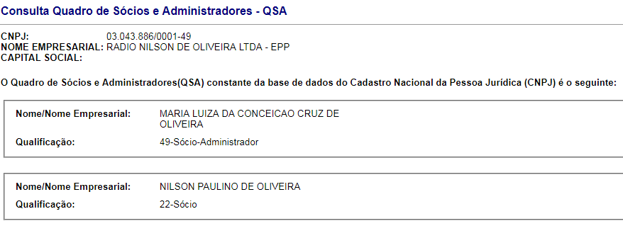 Proprietários no papel da Rádio Mundi FM são pais de Sandro Alex